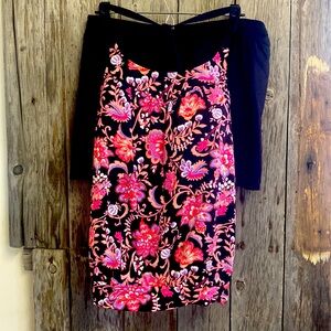 Lands end blouson tankini top size 12 DDD with swim skirt size 14